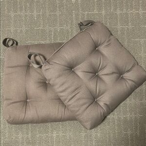 Plush Gray Seat Cushions- IKEA